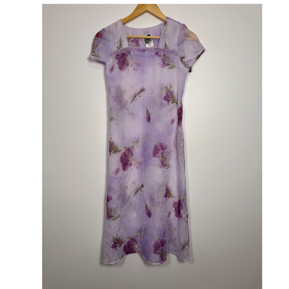 Fairycore Ethereal Disorderly Kids Floral Chiffon Dress Girls 14 Purple 3939511‎